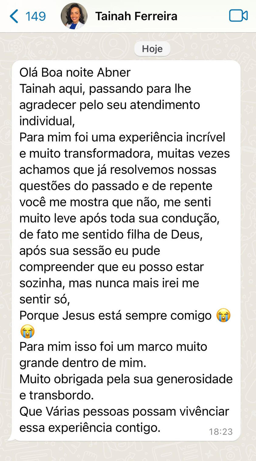 Depoimento Tainah Ferreira